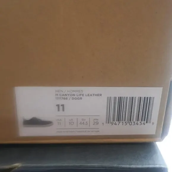 NEW Teva Men's 11 Canyon Life Leather Loafer Tie Up Shoes Dark Gull Grey - Picture 12 of 13